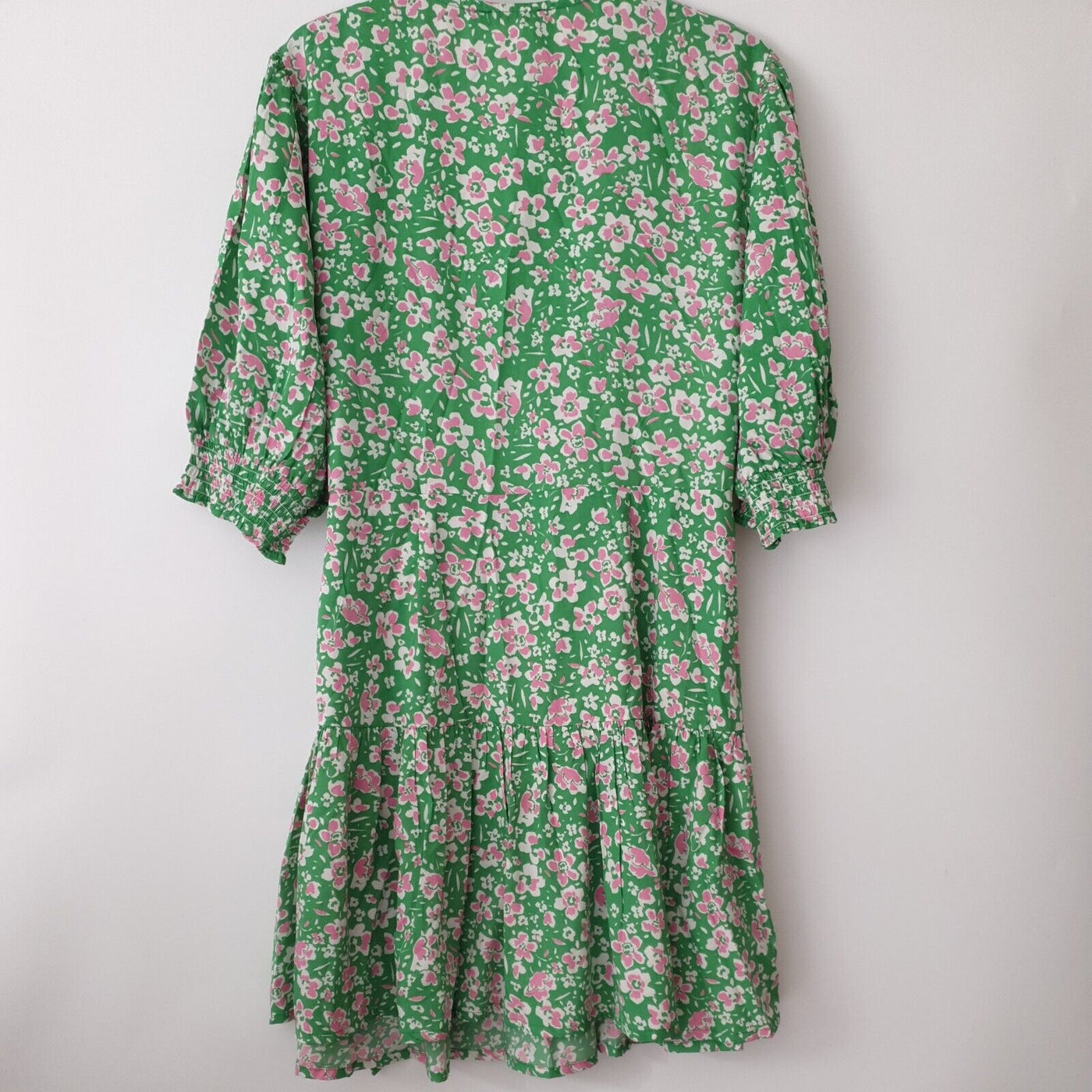 Quiz Green/pink Floral Dress Size 14 ****Ref V343