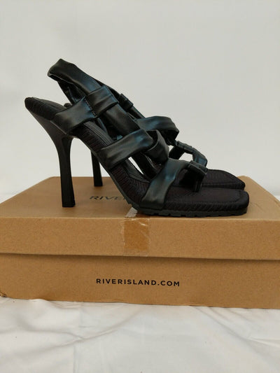 River Island Johanna Black Heels Size 7 **** VS1