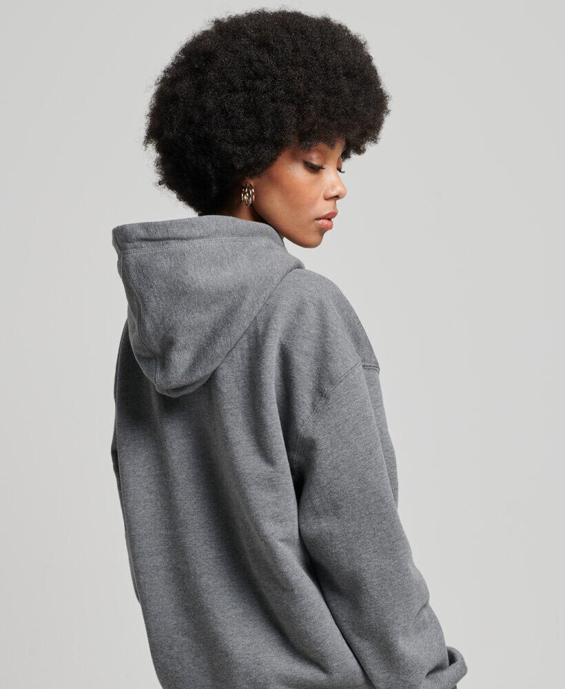 Superdry Womens Grey Applique Oversized Hoodie Size M-L (12-14) **** SW33