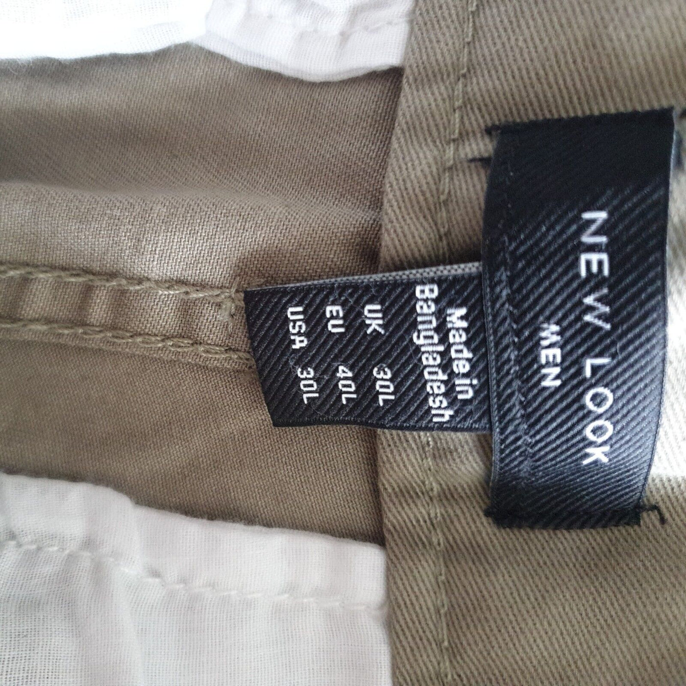 New Look Dark Khaki Tapered Fit Chino Trousers Size 30Long****Ref V362