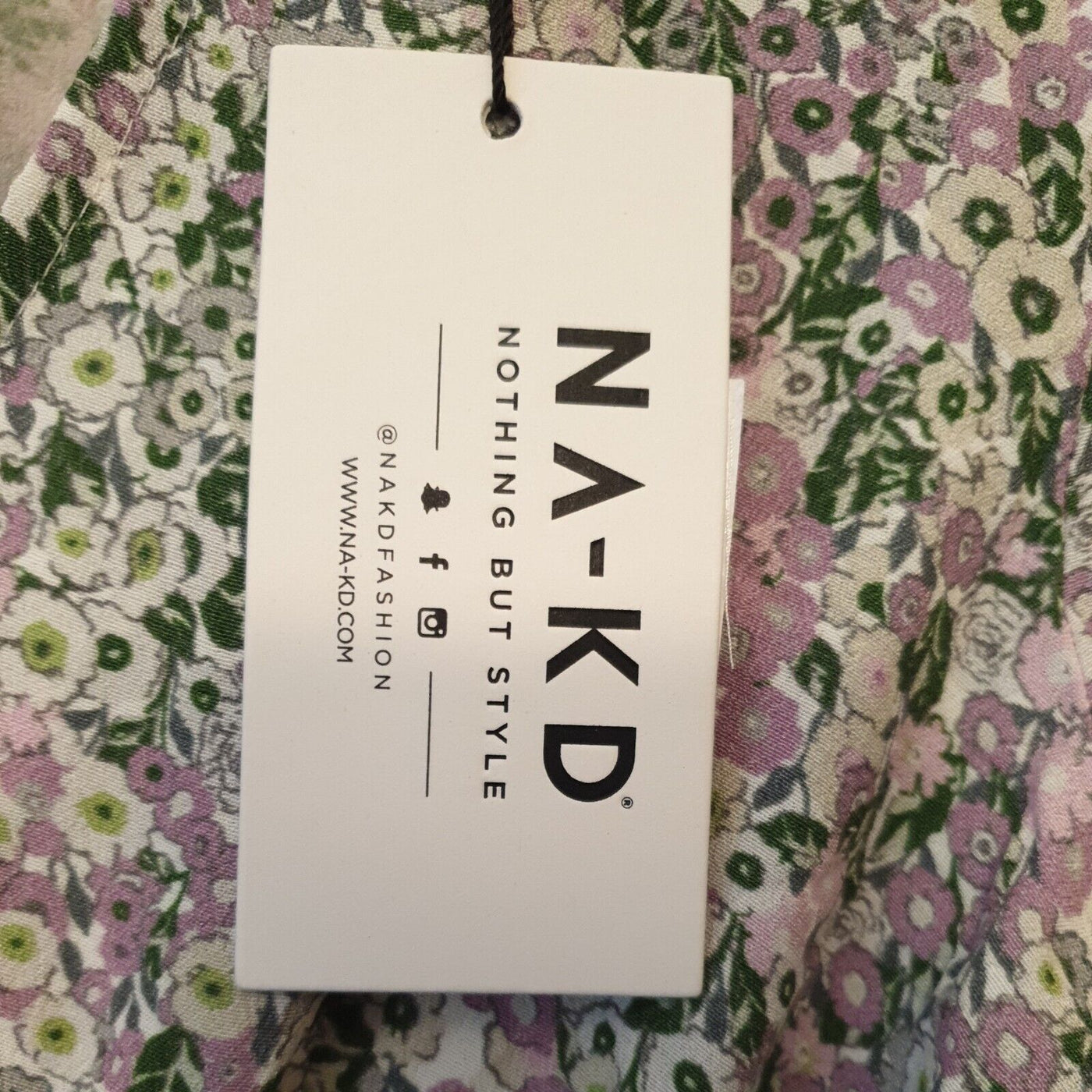 Na-kd Balloon Sleeve Maxi Frill Floral Dress Size 40/Uk12****Ref V301