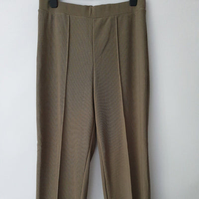 Long Tall Sally Sage Green Stretch Ribbed Slim Leg Trouser Uk18****Ref V223