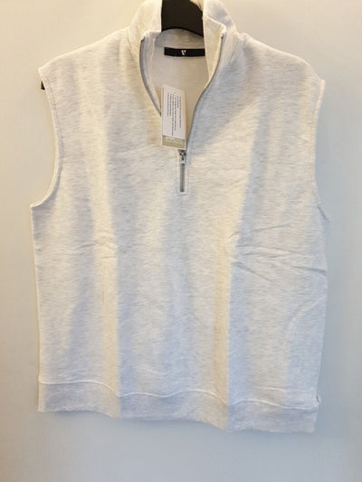 Frost Marl Zip Sleeveless Sweatshirt Uk18****Ref V555