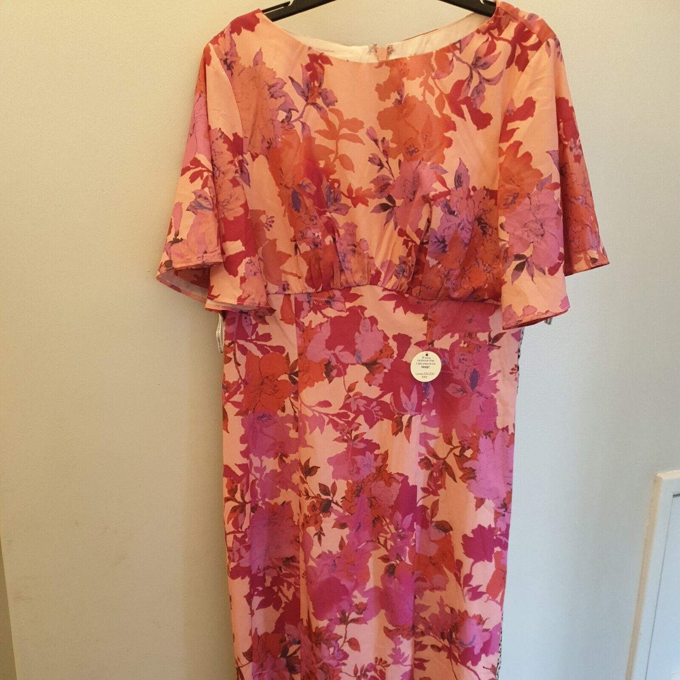 chi chi london dress 14 Floral Mix Print Midi Multi****Ref V6