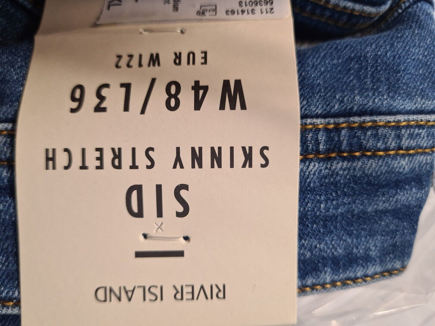 River Island Jeans Skinny Stretch Sid W48/L36 ****Ref V295