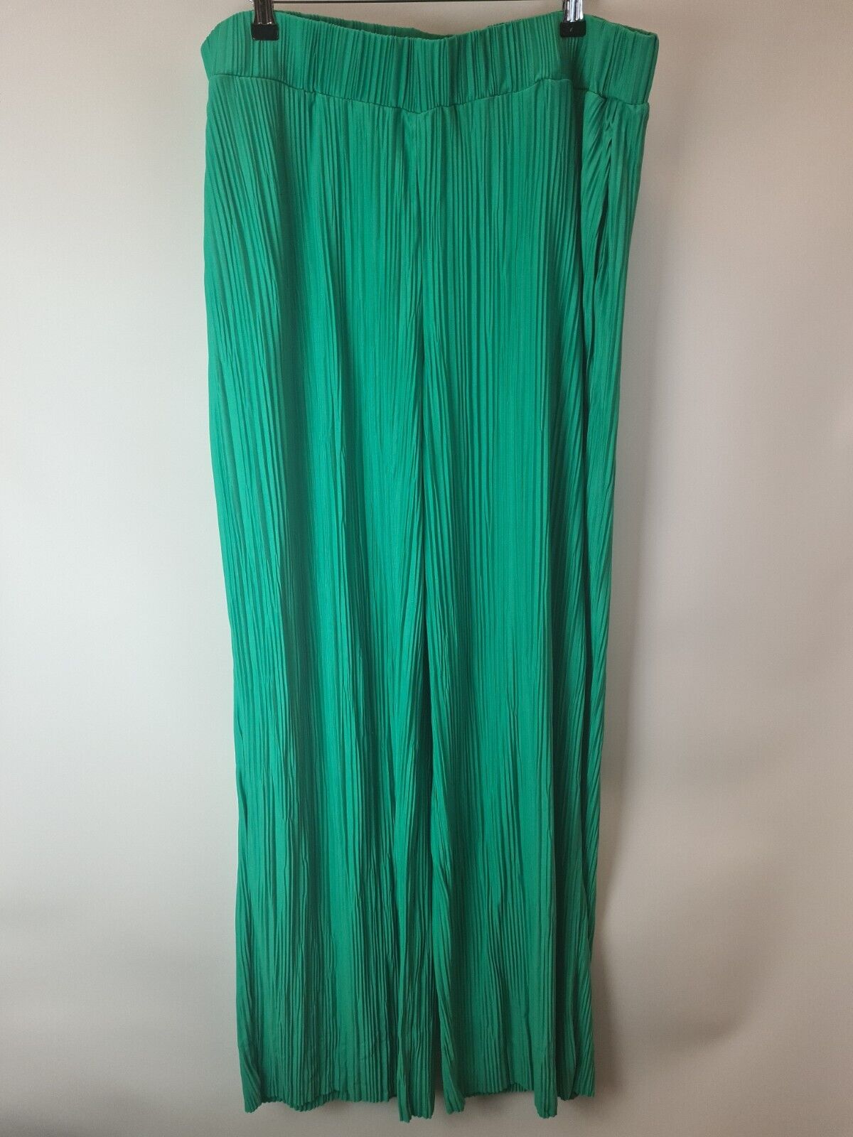 Judi Love Plisse Green Wide Leg Trousers Size 22 **** V89