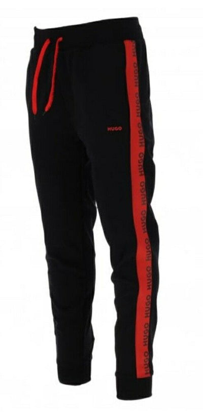 Hugo Boss Darpaccio Black/Red Tape Jogging Bottoms UkS****Ref V549