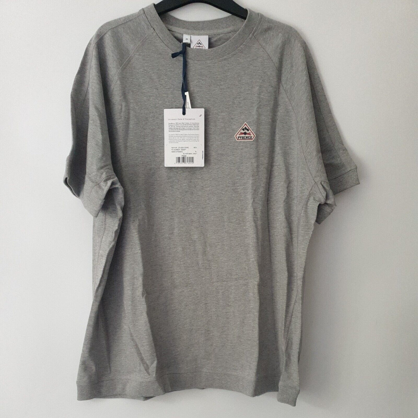 Pyrenex Silver Marl Grey Tshirt Peak Size Large