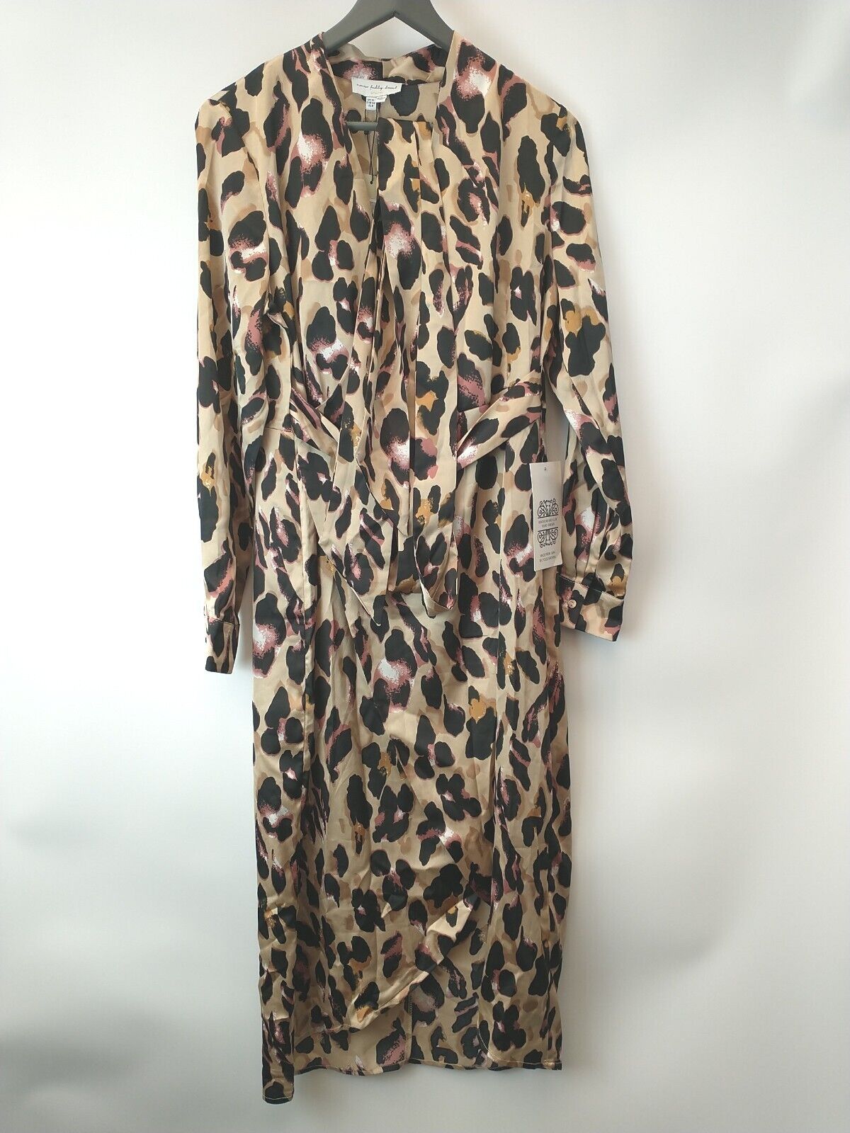 Never Fully Dressed Brown Leopard Wrap Dress. UK 8 **** Ref V281