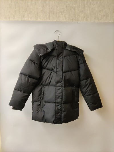 Boys Black Padded Coat. Shower Resistant. Size 11 Years.