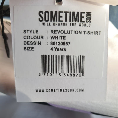 Some Time Soon I Will Change The World White Tshirt 4yrs****Ref V28