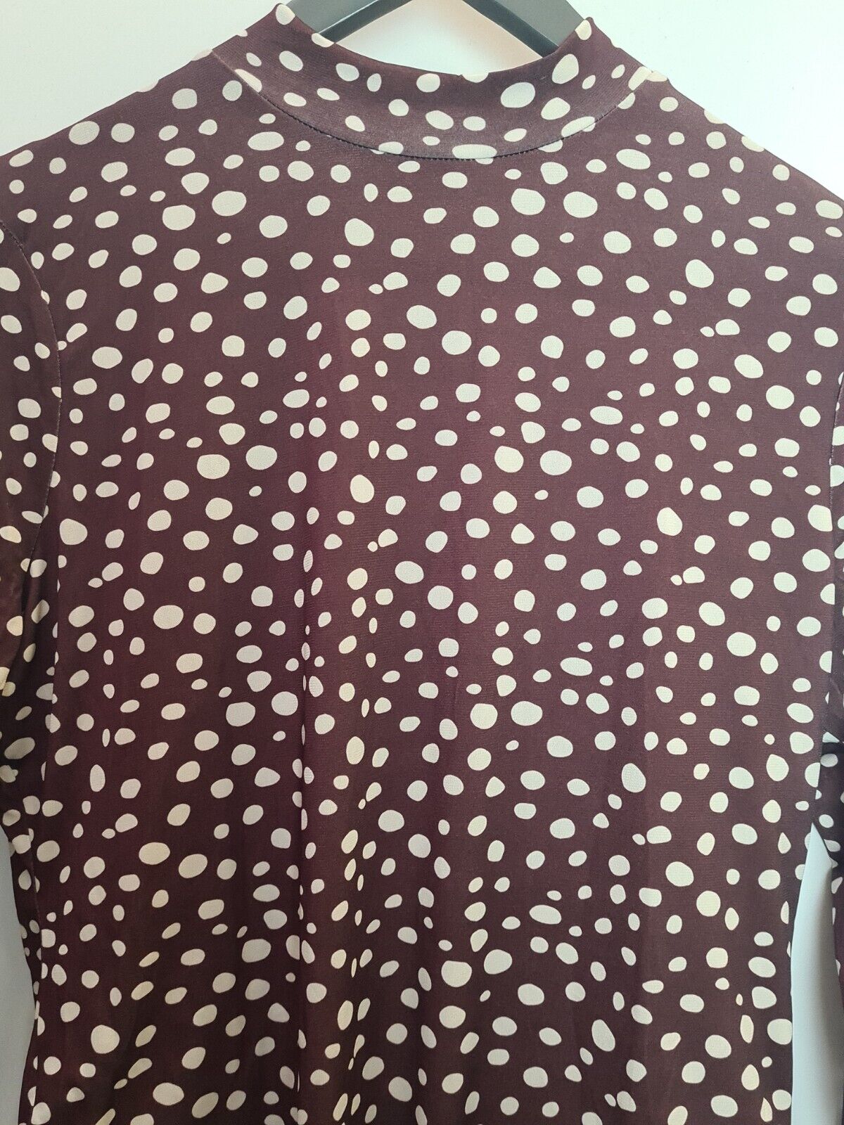 Michelle Keegan Long Sleeve Printed Brown Bodysuit Size 16 **** V469