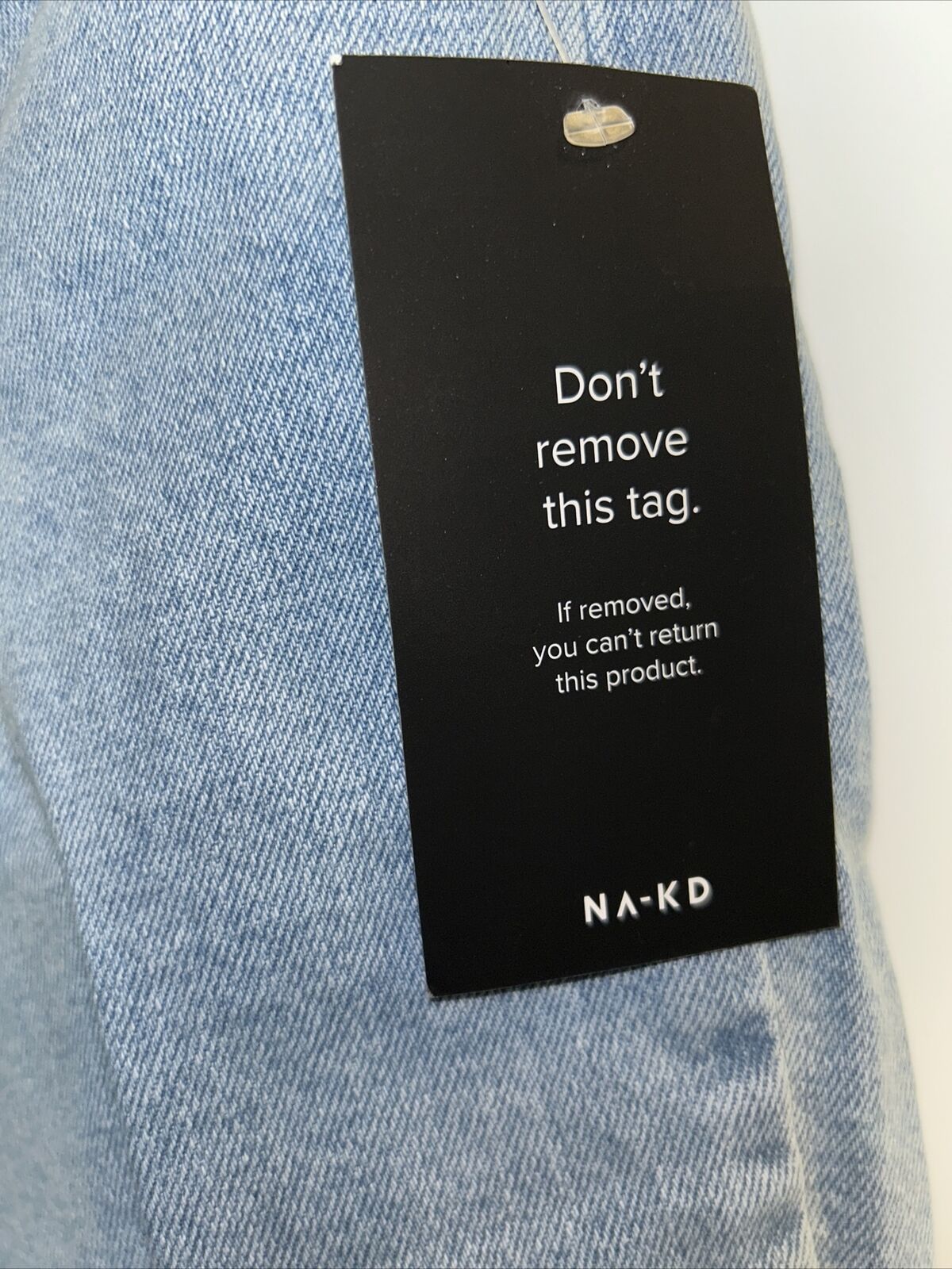 Na-Kd High Waisted Straight Light Wash Denim Jeans.  Size 10 **** V96
