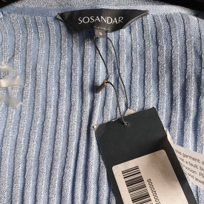 Sosandar Cardigan Long Pastel Blue Size S****Ref V65