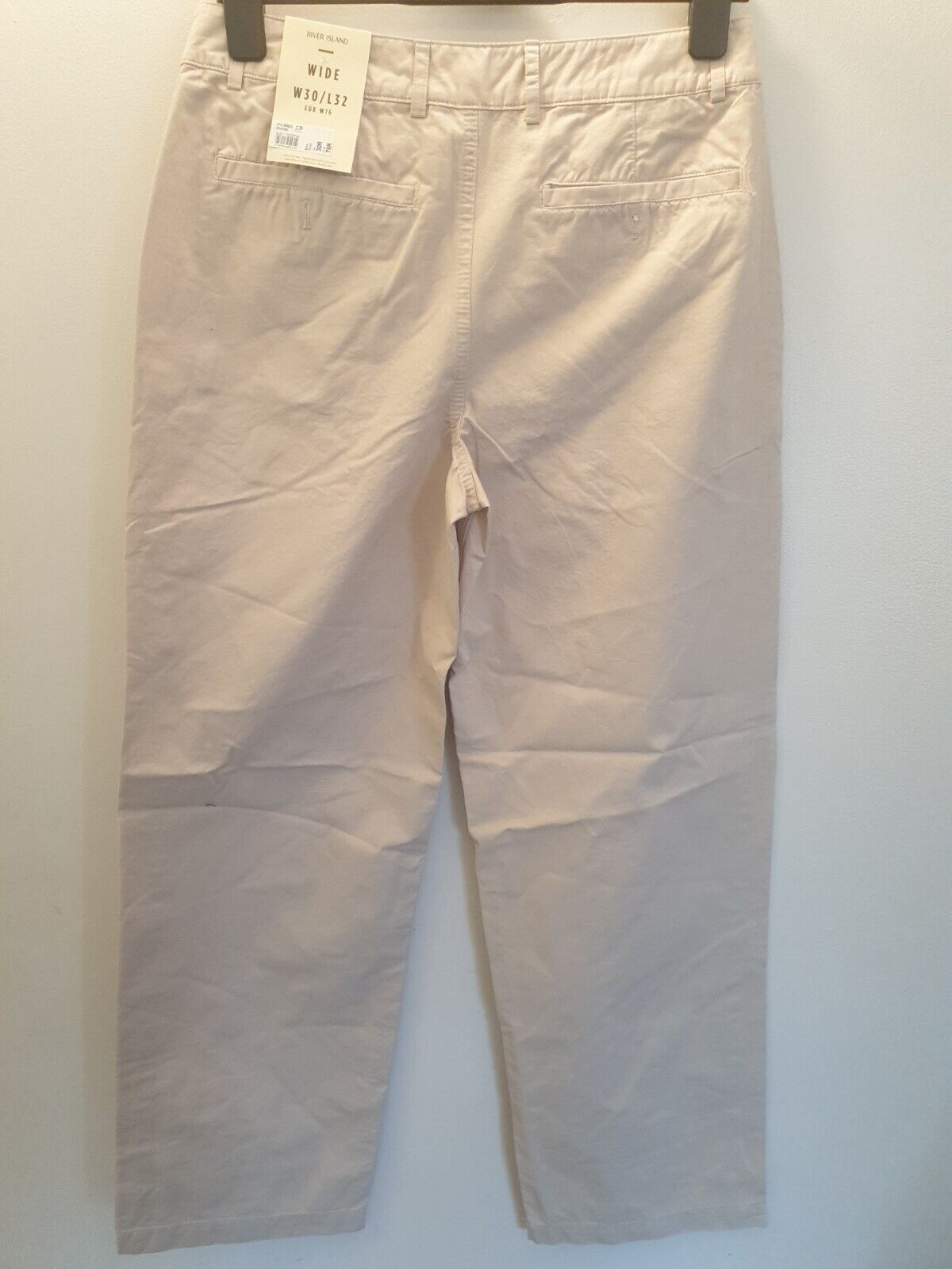 River Island Ecru Wide Trousers W30/L32.