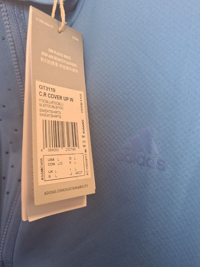 Adidas Cold.Rdy Blue Cover Up Half Zip Jumper Women's Size Large **** V26