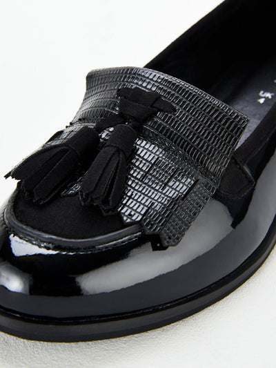 Wide Fit Tassel Loafers - Black. UK 9. (Q4VQA) ****VS1