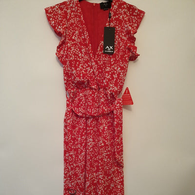 AX Paris Ditsy Floral Jumpsuit Red Size 6****Ref V131