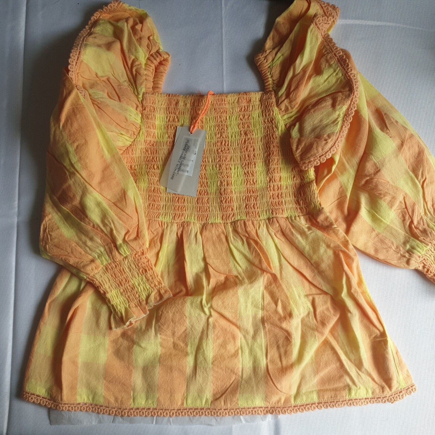 River Island Mini Orange Cottage Couture Girls Top Uk 3-4yrs****Ref V26