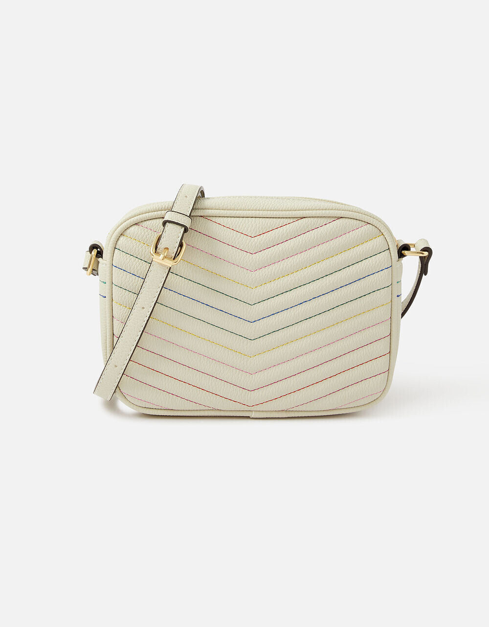 Accesorize Quilted Cream Chevron Cross-Body Bag **** SA1