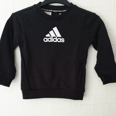 Adidas Boys Crew Neck Sweatshirt Black Size 3-4yrs****Ref V20