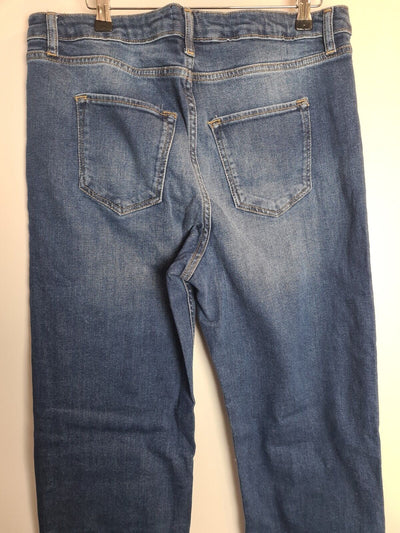 Womens Split Hem Forever Straight Dark Wash Jeans Size 16 **** V319