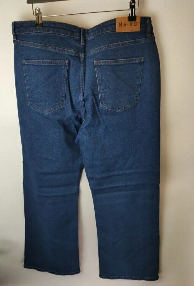 Na-kd Jeans Straight Leg High Waist. UK 16 (EU 44)