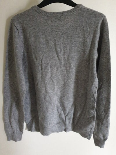 C& Jo Grey Jumper Cashmere Blend Round Neck Size T4 Ref G3