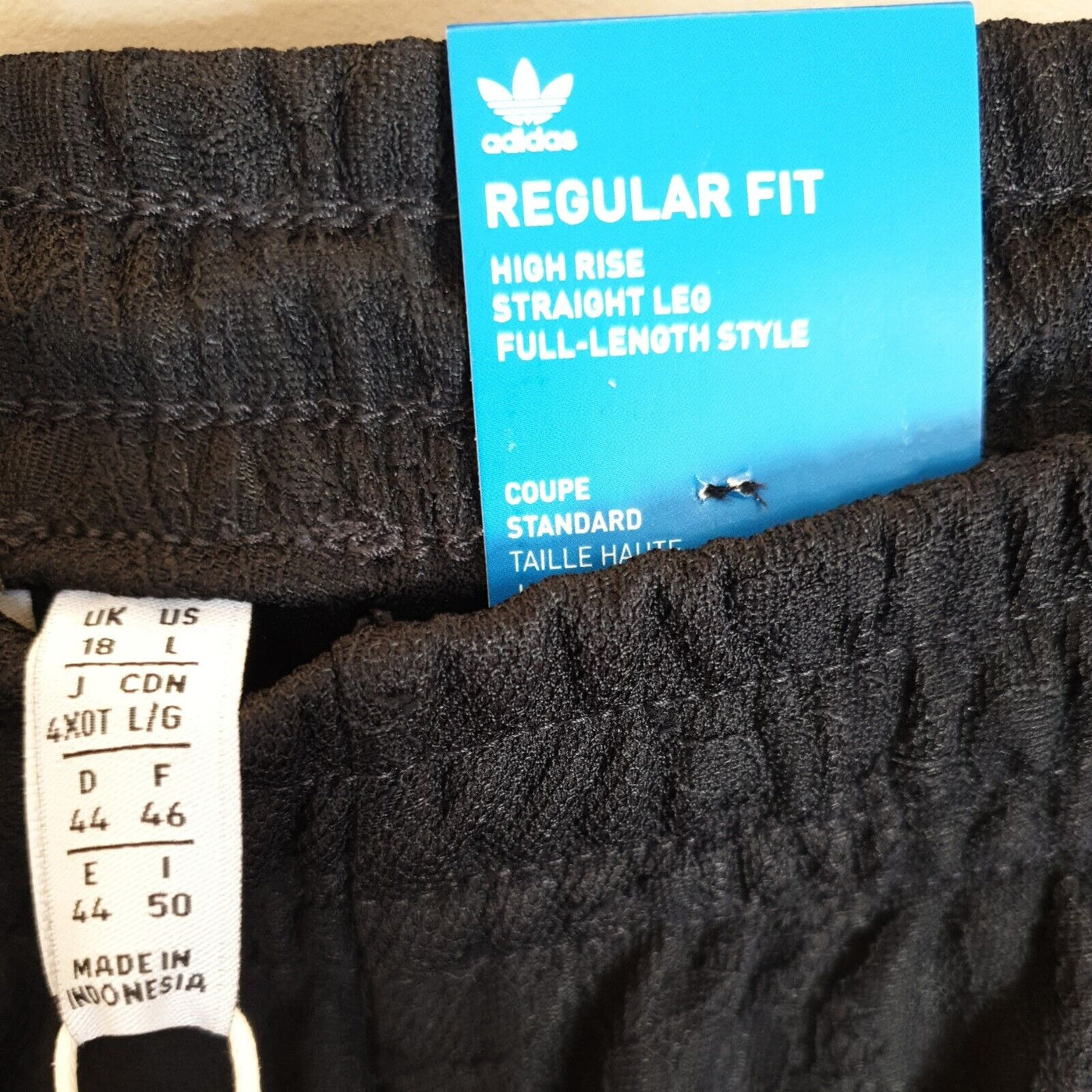 Adidas Regular Fit High-rise Black Jogging Bottoms Uk18****Ref V278