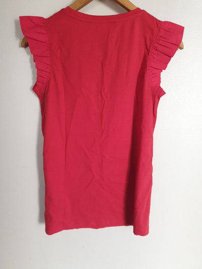 Ruffle Sleeve Top Coral Uk6****Ref V363