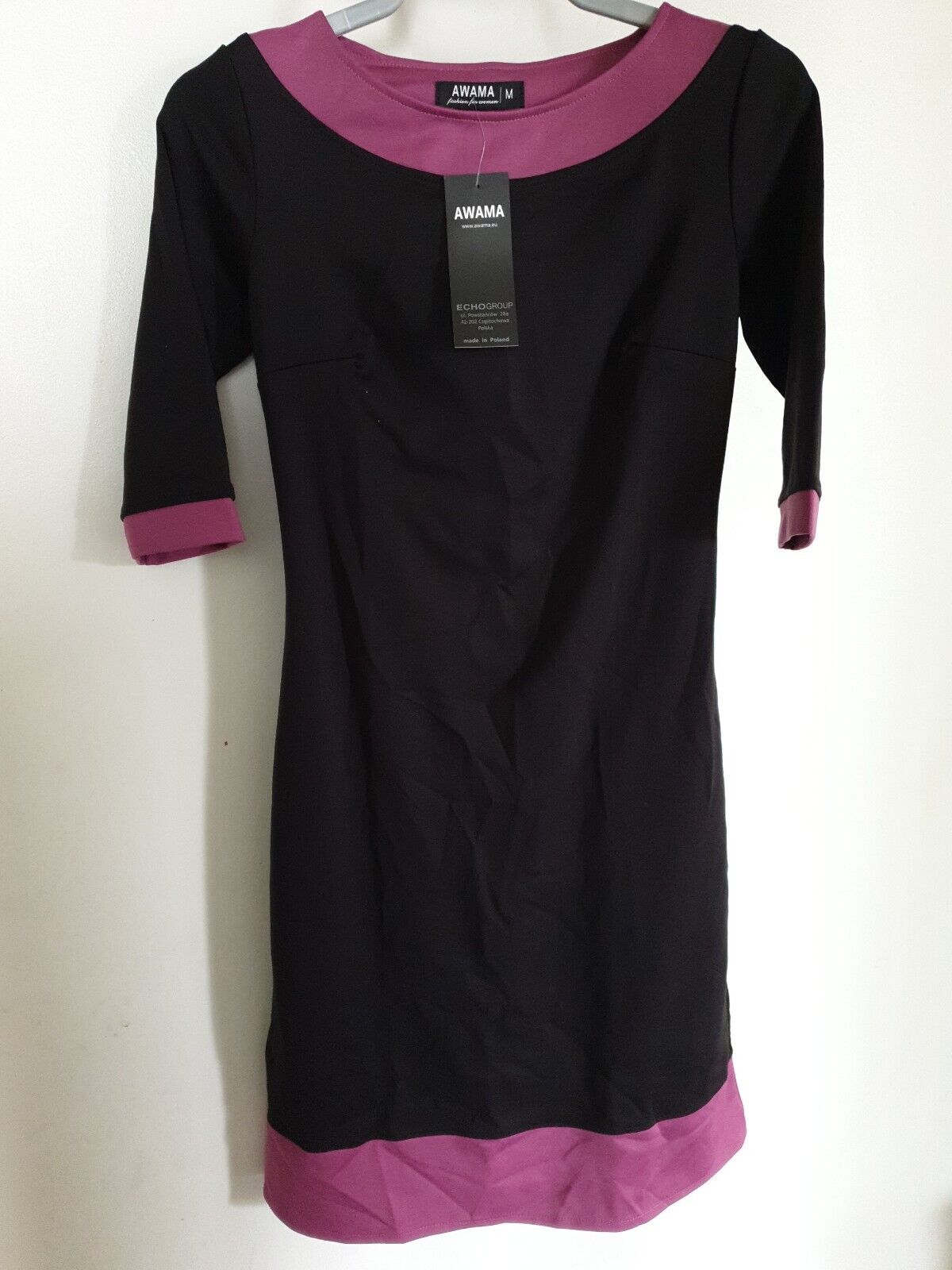 Awama Dress Black/purple Midi Size M Ref Hv13