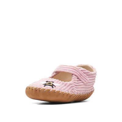 Clarks Baby Halo Pink Cord Shoes Size 0-6 Months **** VS3