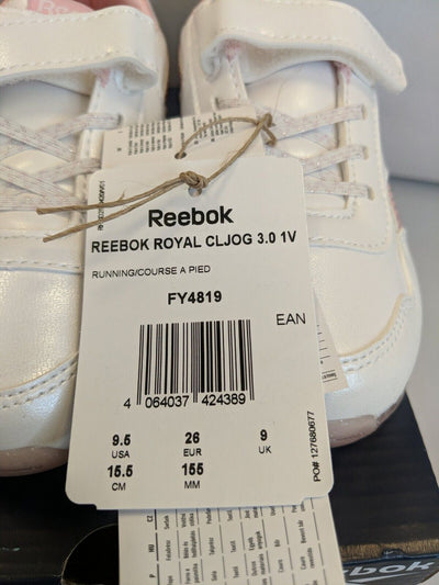 Reebok Royal CLJOG 3.0. Kids UK 9. White Trainers **** VS2