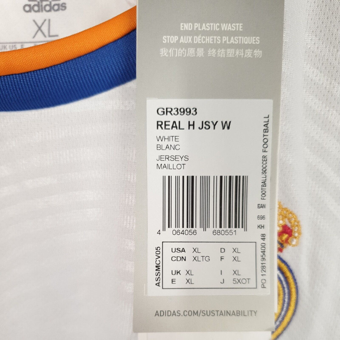 Adidas Aeroready Real H JSY Womens White Shirt Uk XL****Ref V277