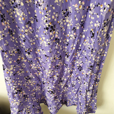 Pieces Purple Floral Print Dress Size 46****Ref V509