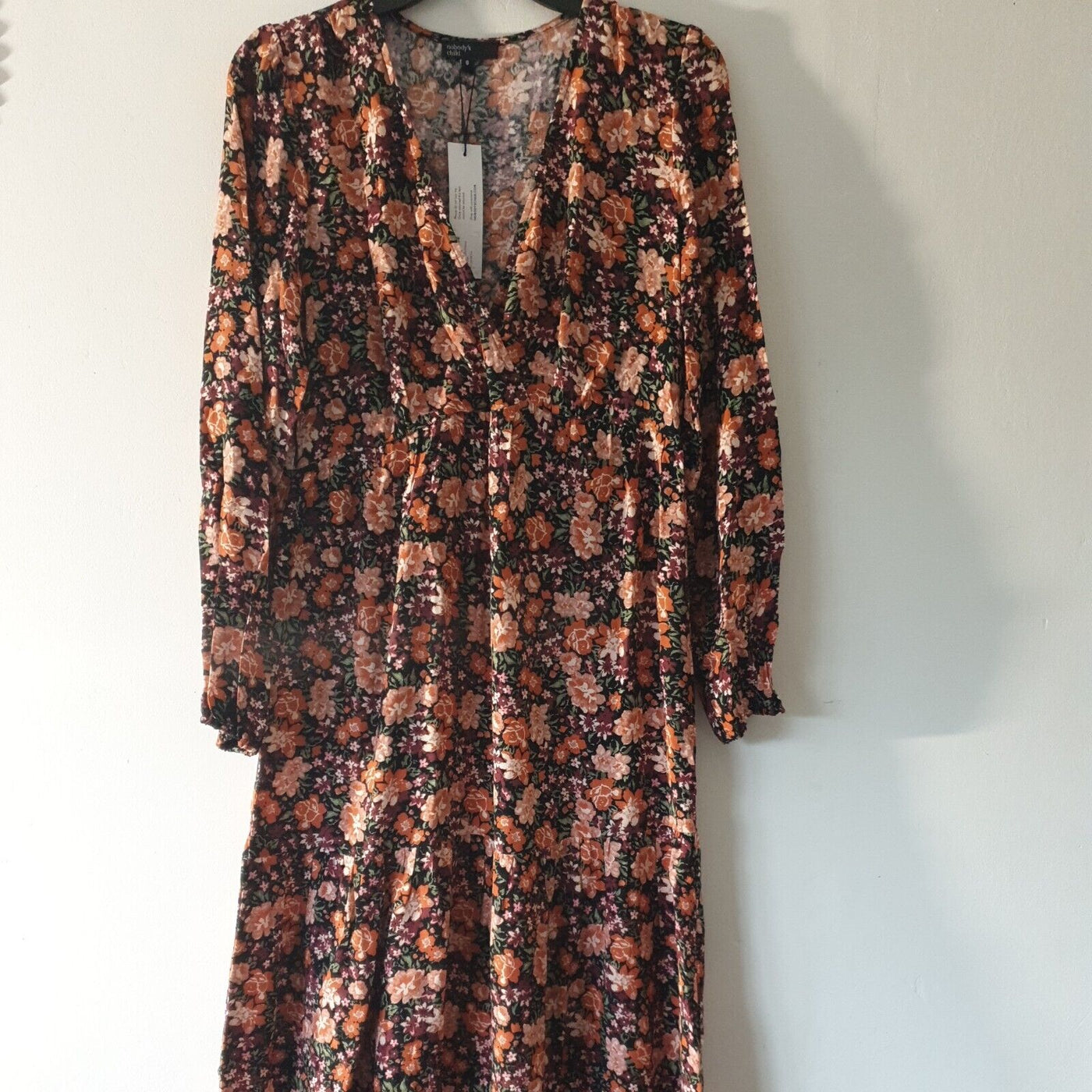 Nobodys Child Autumnal Floral Florence Midi Dress Uk8****Ref V106