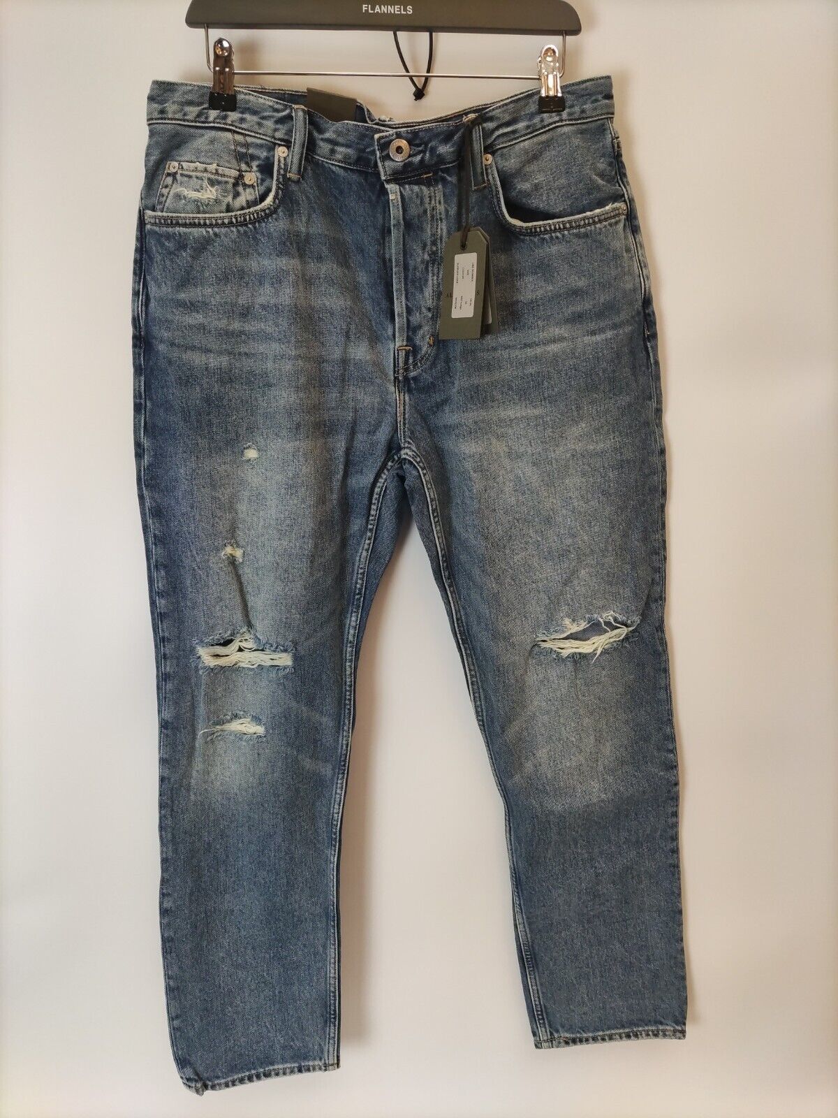 Allsaints Jack Damaged Jeans. Mid Indigo. W28 . ****V49