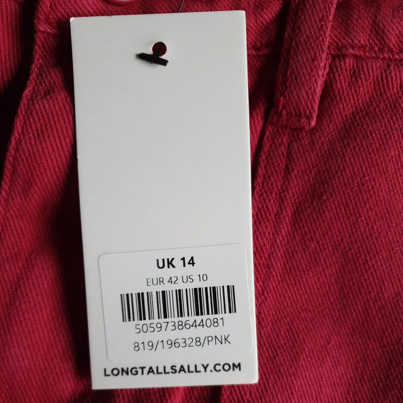 Long Tall Sally Denim crop Jeans Size 14 Pink****Ref V26