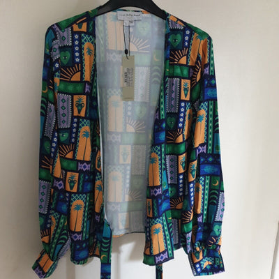 never fully dressed Aqua Street Art Tilly Blouse Size Large ****Ref V314