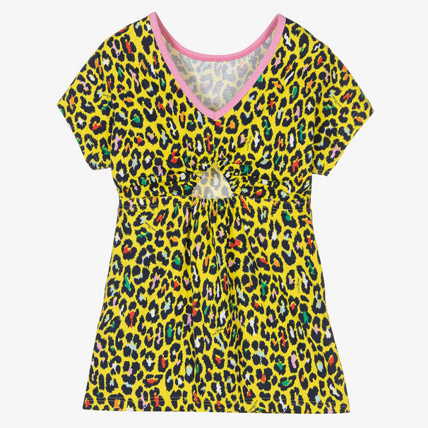 Marc Jacobs Girls Yellow Cheetah Dress Size 6 Years.