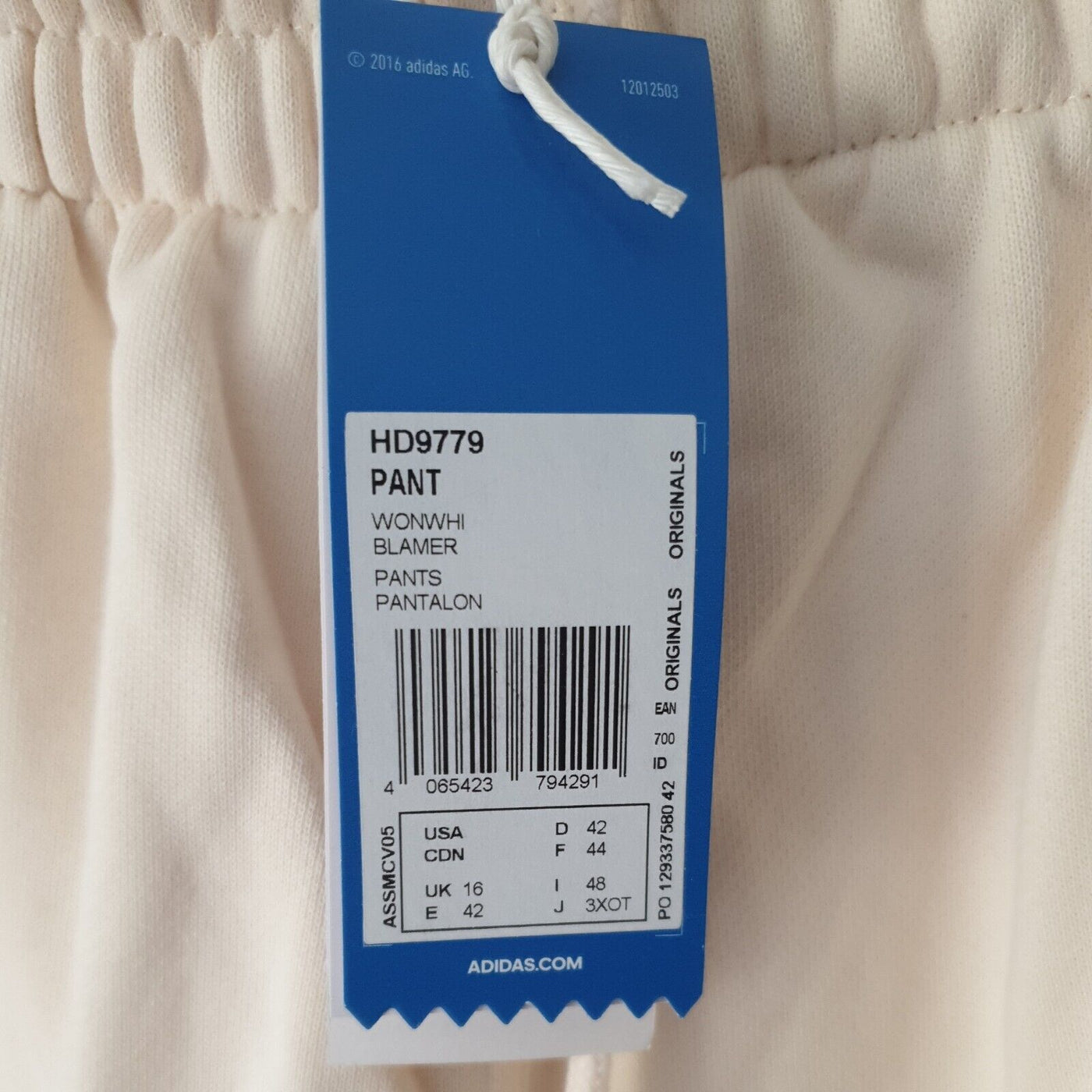 Adidas Womens Blamer Joggers Off White/Blue Uk16****Ref V18