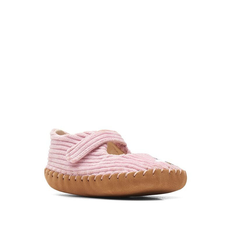 Clarks Baby Halo Pink Cord Shoes Size 0-6 Months **** VS3