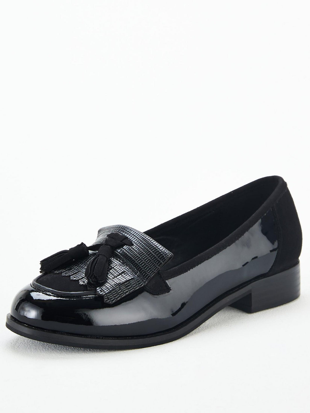 Wide Fit Tassel Loafers - Black. UK 6. (Q4VQA) ****VS1