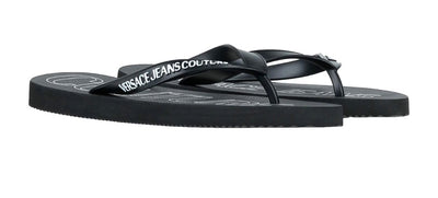 VERSACE JEANS COUTURE Flip flops. Black. UK 6. VS2