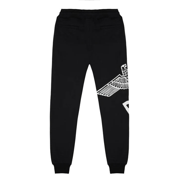 Boy Eagle Scribble Black Joggers Size Small ** V272