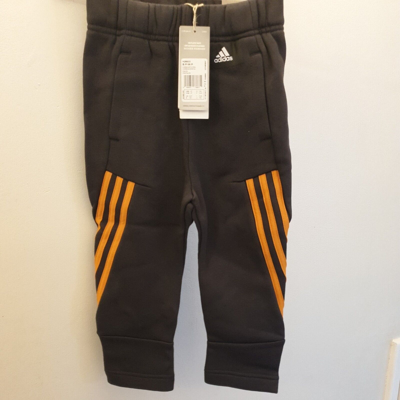 Adidas Carbon Tracksuit Bottoms Orange/Grey Size 3-4y****Ref V6