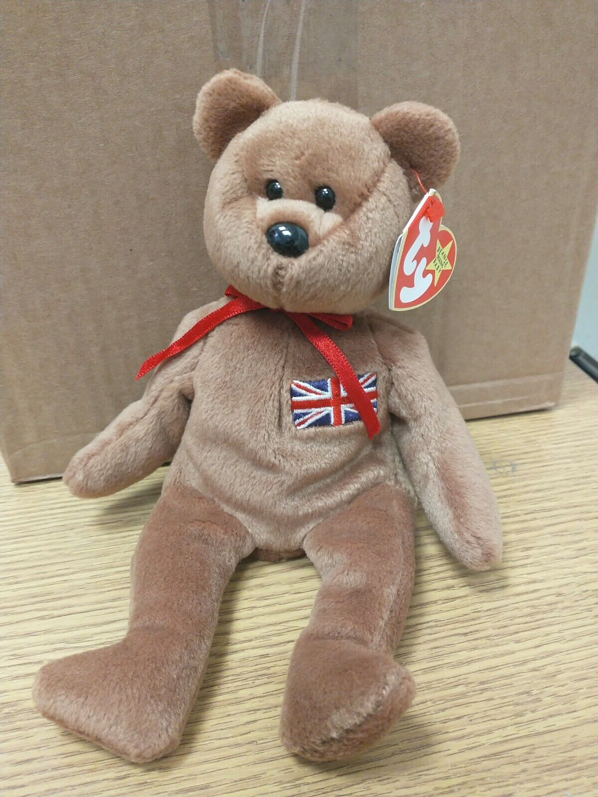 Britannia  Ty Beanie Baby Flag Bear Uk Exclusive Teddy Bear. Ref Beanie 2