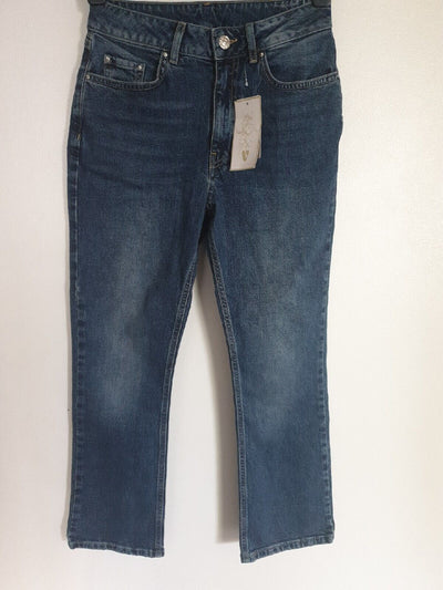 Dark Wash Jeans Straight Leg Uk8****Ref V432