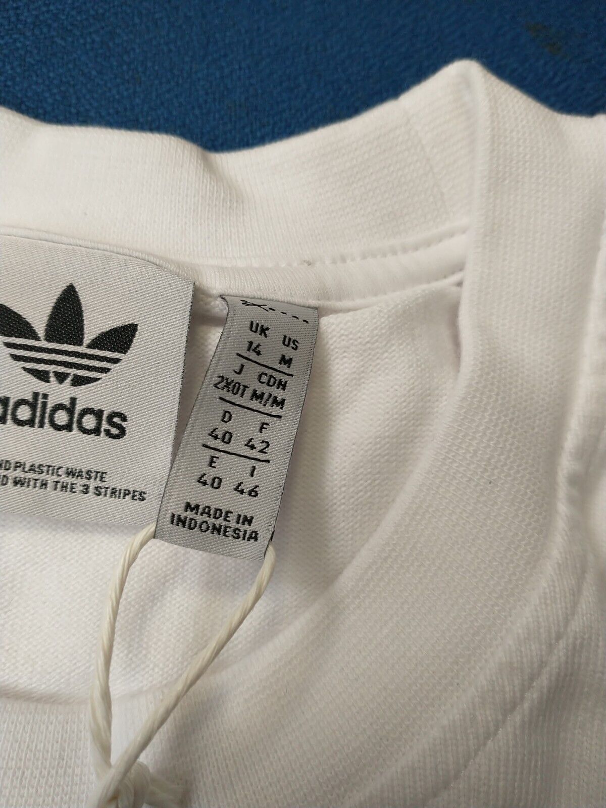 Adidas Ladies Oversized Sweatshirt White Size 14 BNWT ****V11