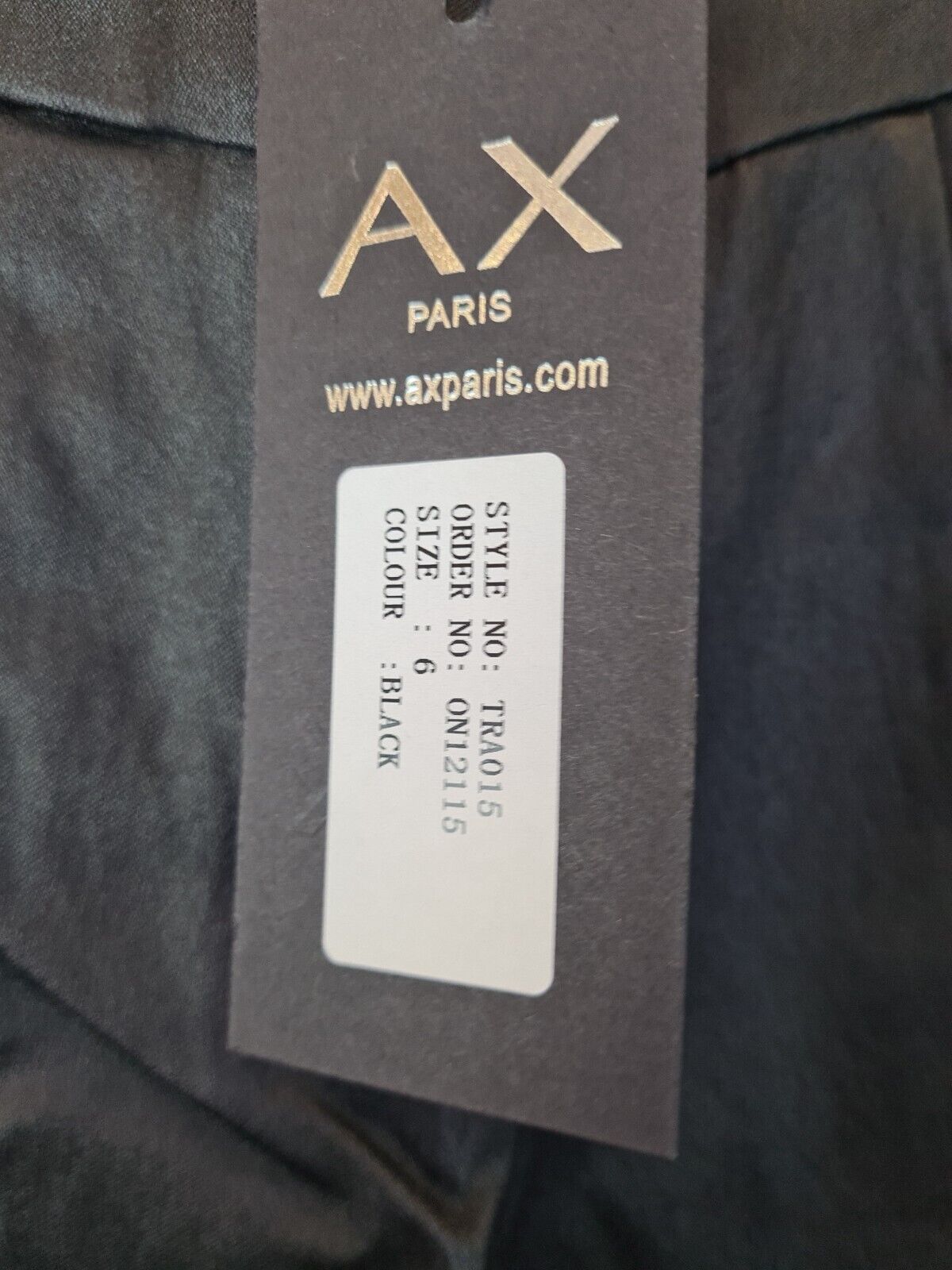 Ax Paris High Waisted Faux Leather Black Leggings Size UK 6 **** V522